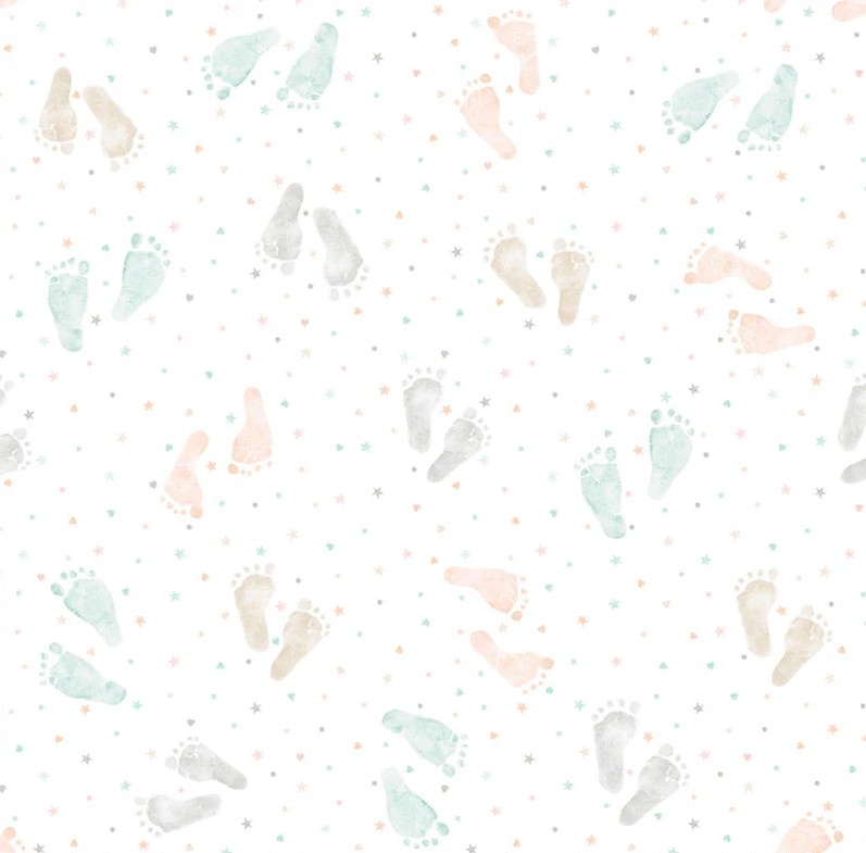 First Impression Footprints on White from P&B