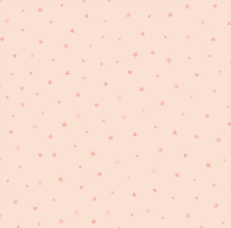 First Impressions Ditzy Stars and Hearts Light Peach from P&B