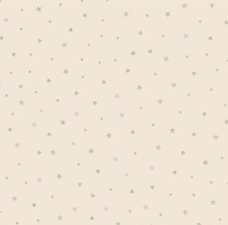 First Impressions Ditzy Stars and Hearts Light Cream from P&B