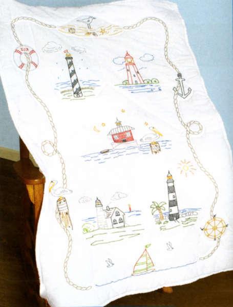 Lighthouses Lap/Wall Quilt Kit from Jack Dempsey Inc.