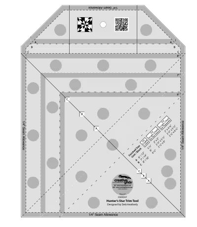 Creative Grids Quilt Ruler Hunter's Star Trim Tool