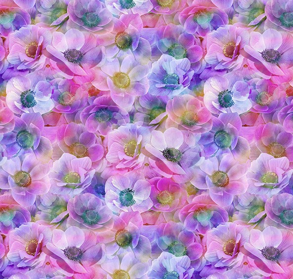 Flourish Large Floral Pink Multi from Hoffman