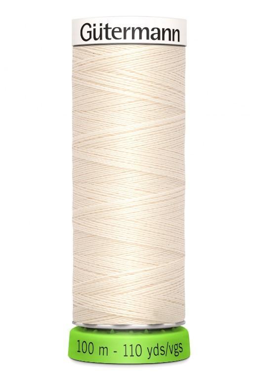 Gutermann Recycled Polyester Thread Eggshell 110 yds