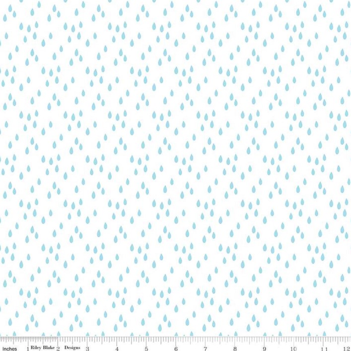 Two by Two Rainy Day White from Riley Blake