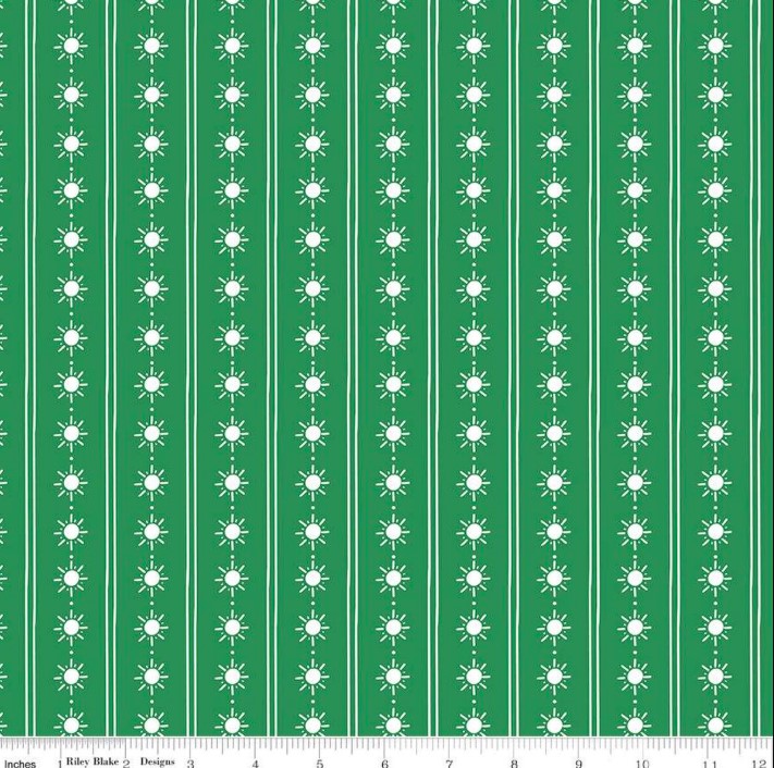 Two by Two Happy Rays Green from Riley Blake