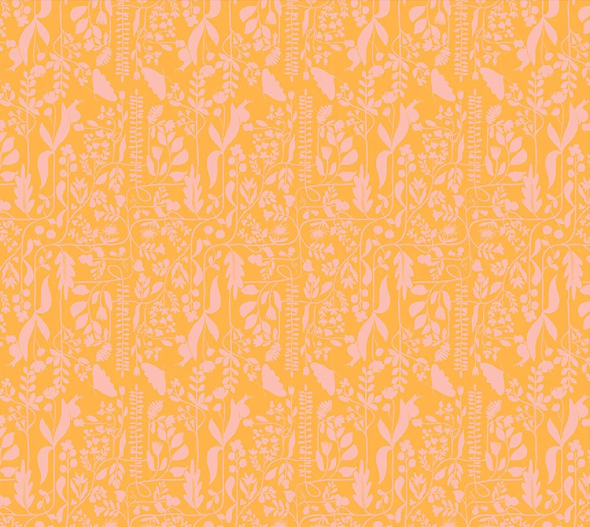 Insectarium Meander Orange by Tamara Kate for Windham Fabrics