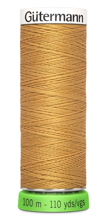 Gutermann Recycled Polyester Thread Gold 110 Yds