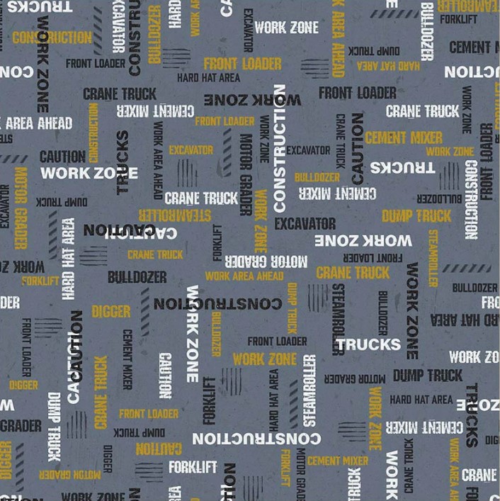 Diggers & Dozers Caution: Work Zone Workwear from Windham Fabrics