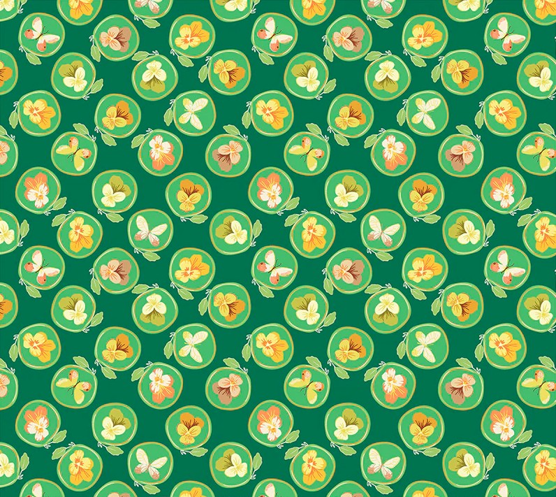 Insectarium Cameo Green by Tamara Kate for Windham Fabrics