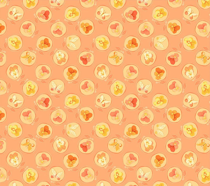 Insectarium Cameo Salmon by Tamara Kate for Windham Fabrics