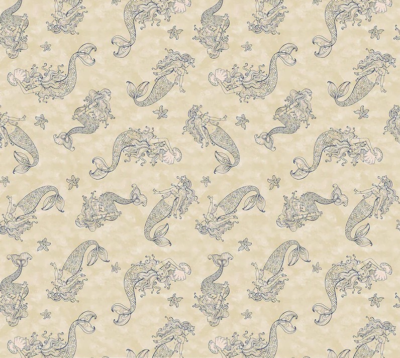 Ocean Song Sea Sirens Shell by Whistler Studios for Windham Fabrics