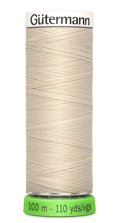 Gutermann Recycled Polyester Thread Bone 110 Yds