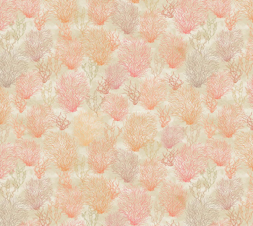 Ocean Song Coral Reef Coral by Whistler Studios for Windham Fabrics