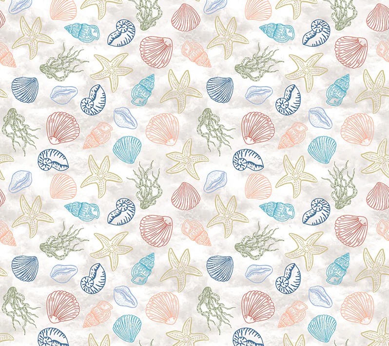 Ocean Song Shell Collection Cloud by Whistler Studios for Windham Fabrics