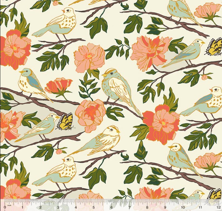 Lush Life Birds of a Feather Ivory from Windham Fabrics