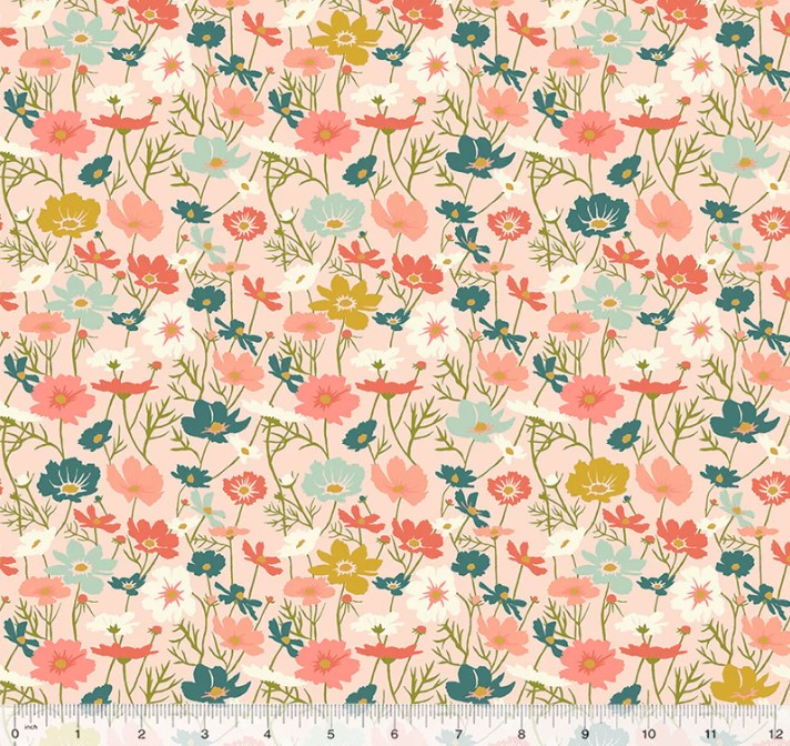Lush Life Blooming Cosmos Pale Pink from Windham Fabrics