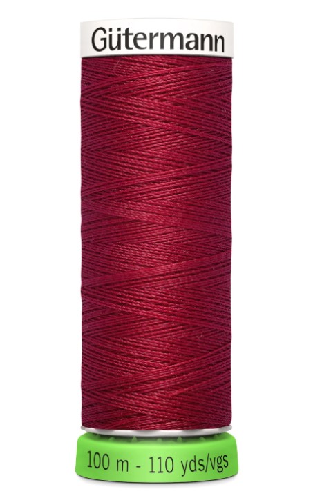 Gutermann Recycled Polyester Thread Ruby Red 110 Yards