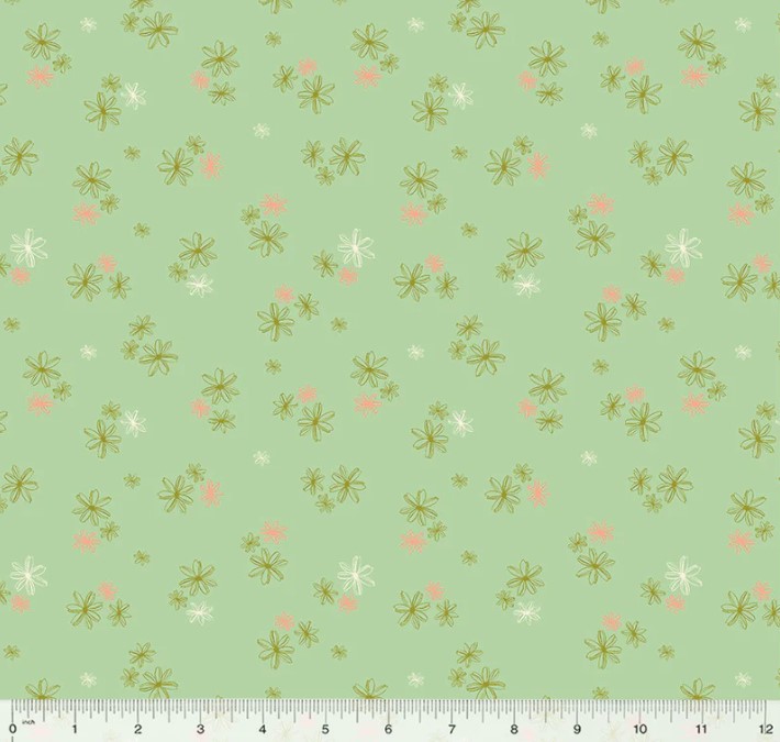 Lush Life Dappled Daisies Mint from Windham Fabrics