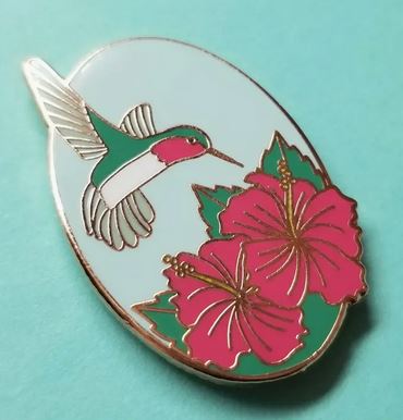 Hummingbird Enamel Needle Minder