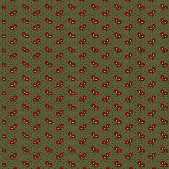 Prairie Dry Goods II Flowers & Stars Green from Marcus