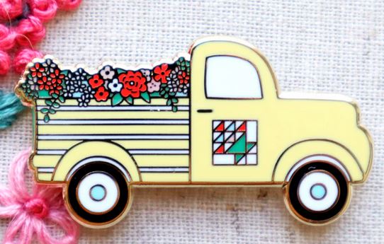 Spring Flower Vintage Truck Magnetic Needle Minder