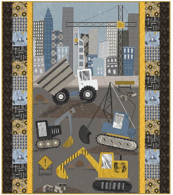Bulldozer Blvd. Quilt Kit by Windham