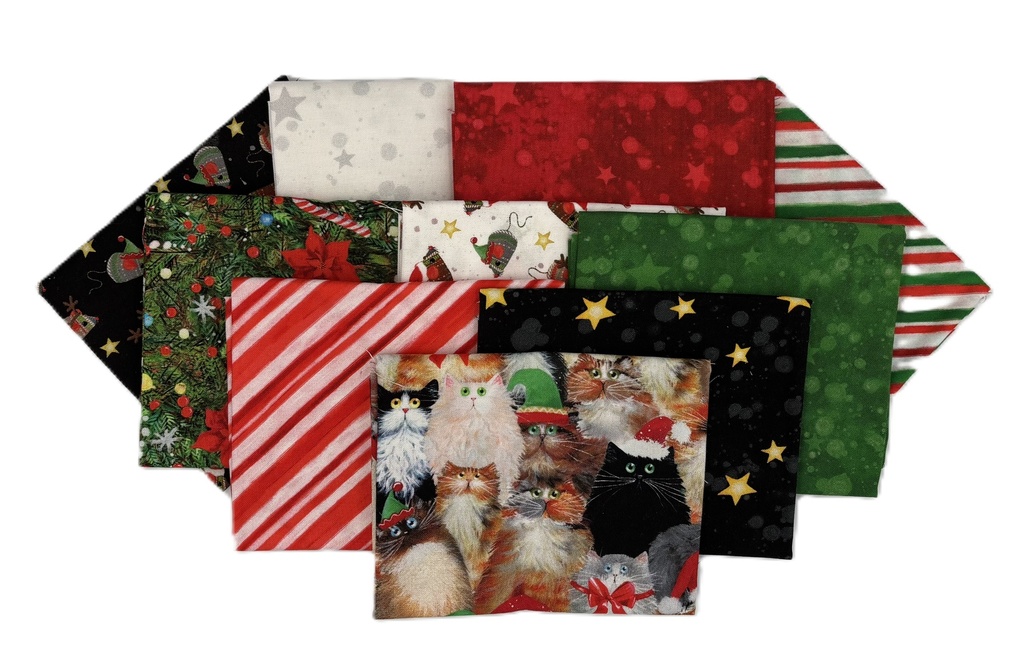 Meowy Christmas Fat Quarter Bundle