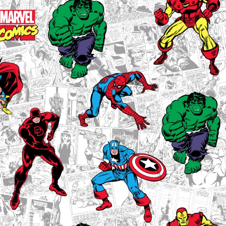 Marvel Avengers Action Comic White from Springs Creative