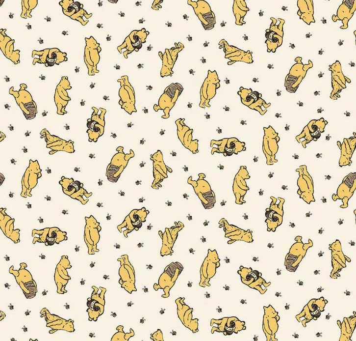 Winnie The Pooh Toss Cream by Echo Park Paper Co. for Riley Blake Designs