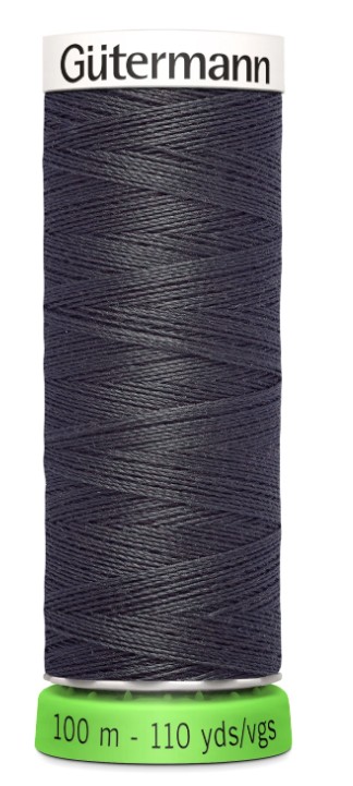 Gutermann Recycled Polyester Thread Charcoal 110 Yds
