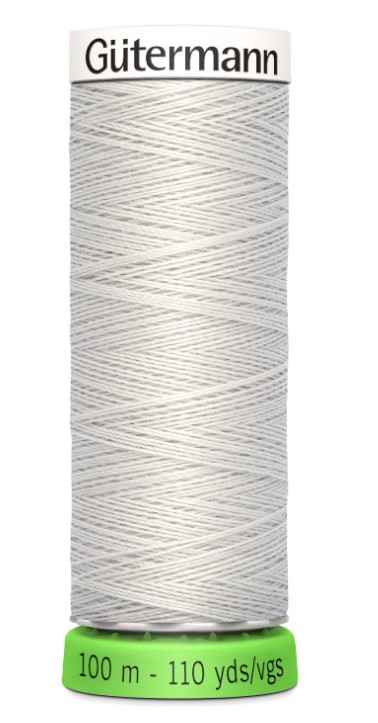 Gutermann Recycled Polyester Thread Silver 110 Yards