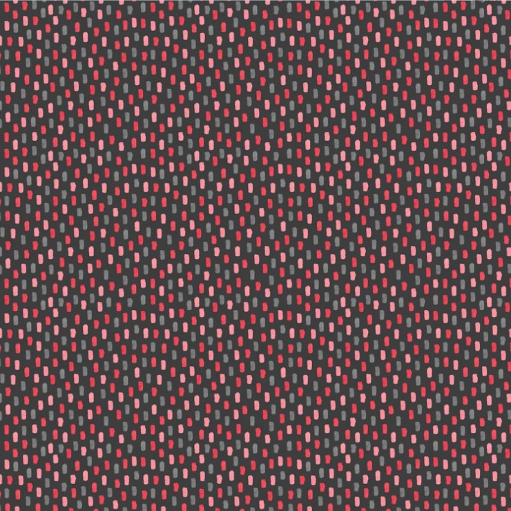 Scarlet Dreams Swatches Black by Beth Grove for Wilmington Prints