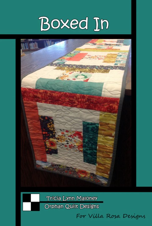 Boxed In Table Runner Pattern by Tricia Lynn Maloney for Villa Rosa Designs