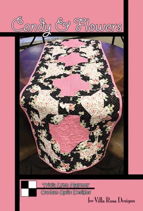 Candy & Flowers Table Runner Pattern by Tricia Lynn Maloney for Villa Rosa Designs