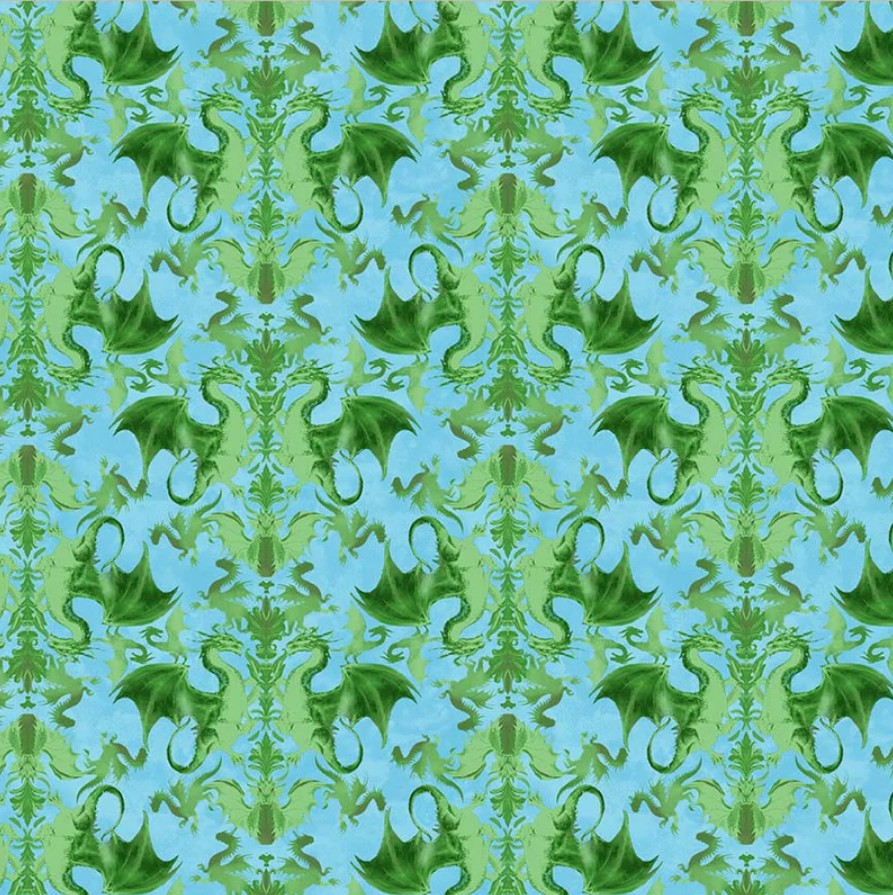 Dragon Kingdom Heraldry Green from Windham