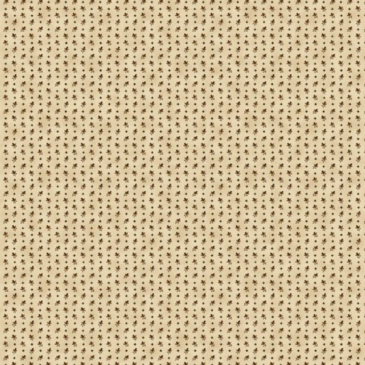 Cotton Thimble Miniatures Tossed Buds Tan from Marcus Fabrics