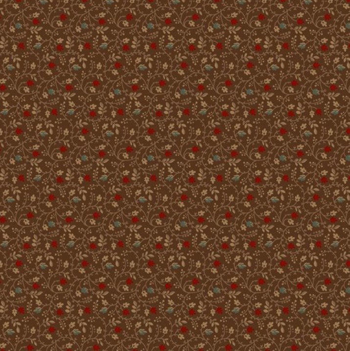 Cotton Thimble Miniatures Secret Garden Brown from Marcus Fabrics
