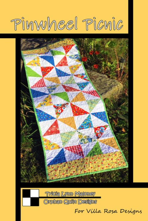 Pinwheel Picnic Table Runner Pattern by Tricia Lynn Maloney for Villa Rosa Designs