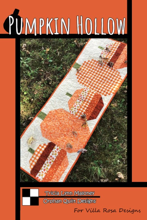 Pumpkin Hollow Table Runner Pattern by Tricia Lynn Maloney for Villa Rosa Designs
