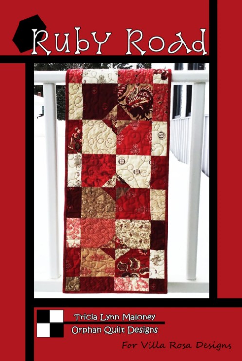 Ruby Road Table Runner Pattern by Tricia Lynn Maloney for Villa Rosa Designs