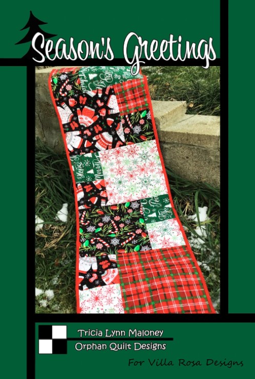 Season's Greetings Table Runner Pattern by Tricia Lynn Maloney for Villa Rosa Designs