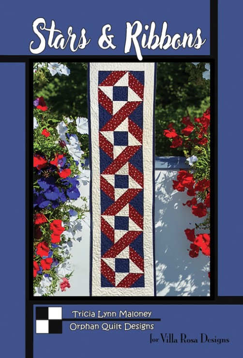 Stars & Ribbons Table Runner Pattern by Tricia Lynn Maloney for Villa Rosa Designs