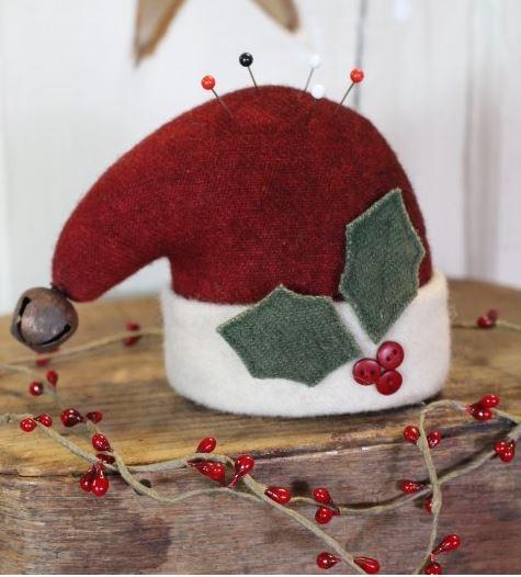 Santa Hat Wool Pin Keep Pattern From Cottonwood Creations