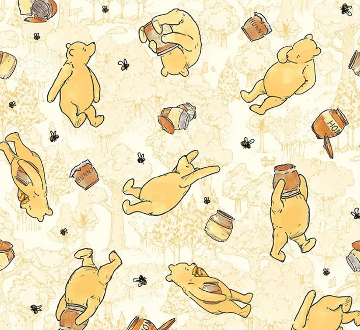 Classic Winnie Minky Pooh with Honey Pots from Studio E