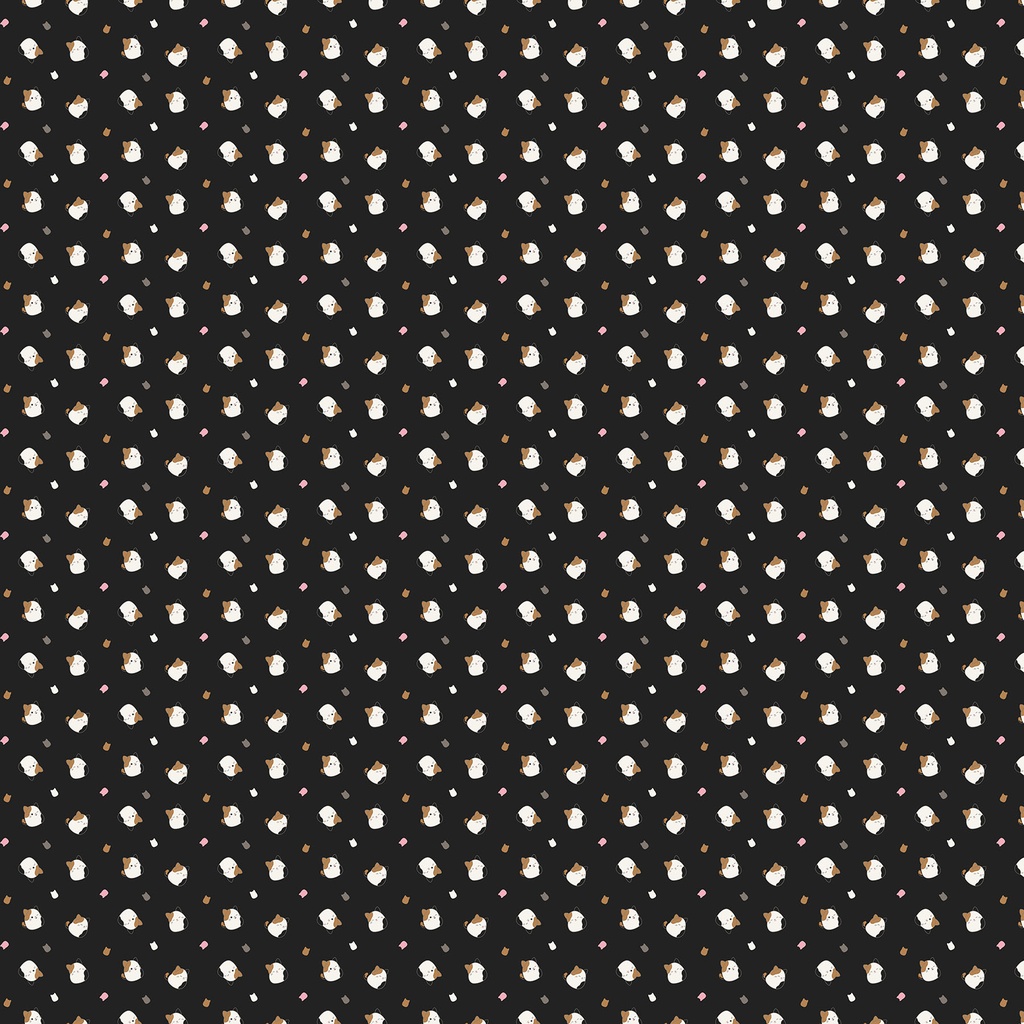 Squishmallows Tossed Cats Black from Northcott