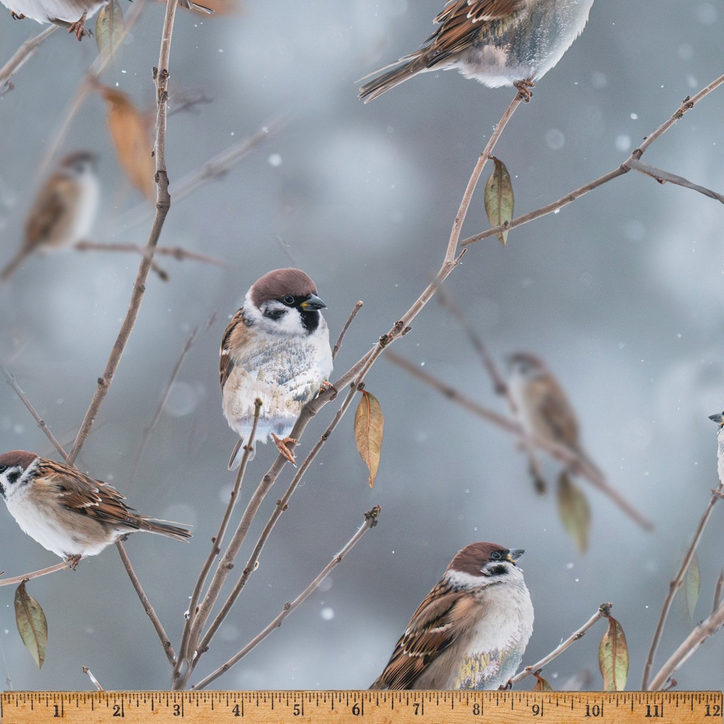 Call of the Wild All Over Sparrows from Hoffman Fabrics