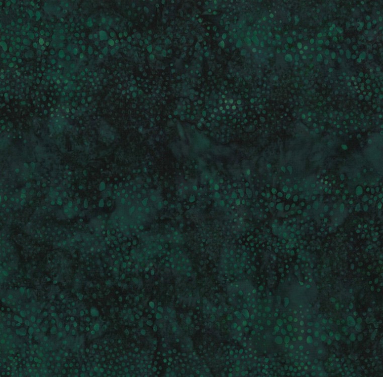 Deep Blue Sea Batik Abstract Dots Black Jade from Hoffman Fabrics