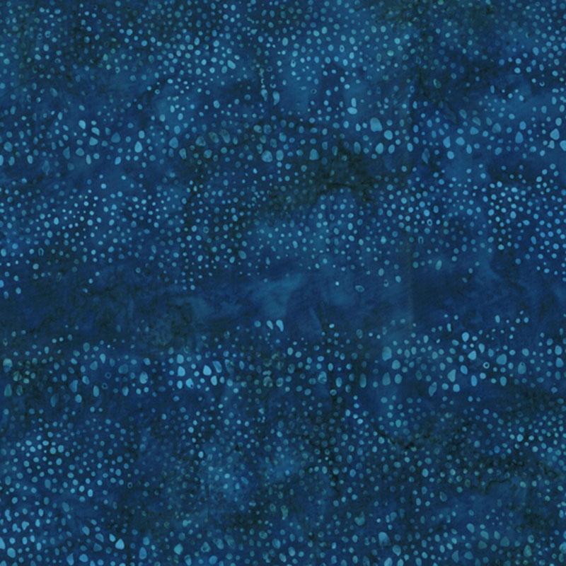 Deep Blue Sea Batik Abstract Dots Navy from Hoffman Fabrics