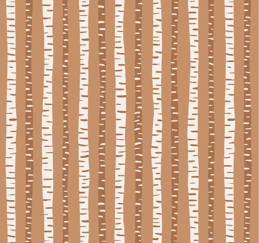 Fun In The Forest Tree Trunk Tan from Phoebe Fabrics