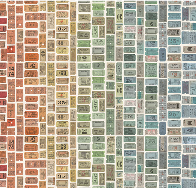 Palette Multi Tickets by Tim Holtz for Free Spirit